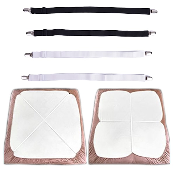 2st Justerbar Elastisk Lakan Clip Cover Hörn Ho White