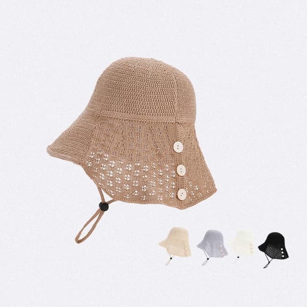 Håndvævet hulfiskerhat åndbar behagelig Su Khaki
