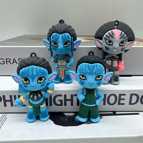 Anime nyckelring e tecknad 3D silikonfigur docka nyckelring ryggsäck A1