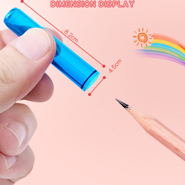6 ST Färg Transparent Plast Pencil Extender Pennskydd Ca A2