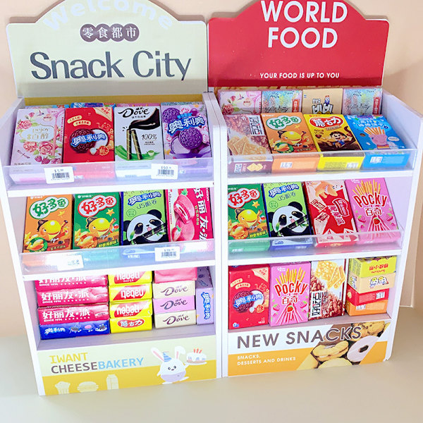 5 stk Dukkehus Mini Simuleringssnacks Dukkehus Supermarked des
