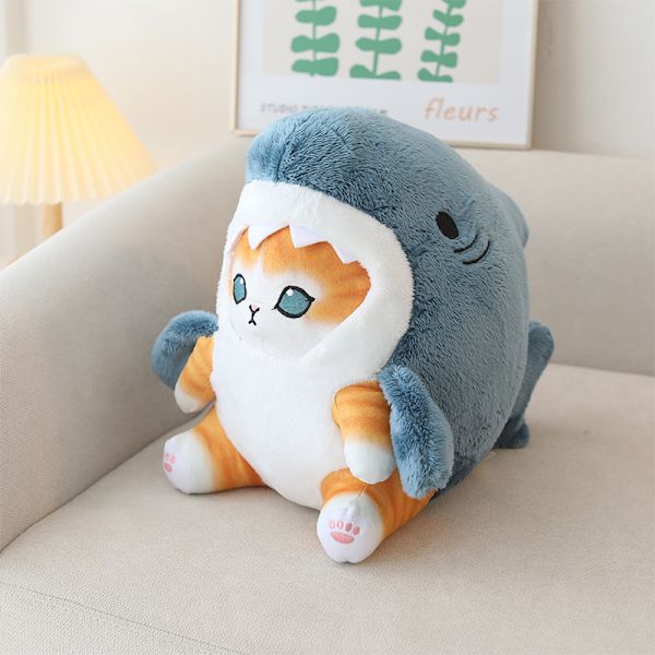 Kawaii Shark Cat Plys Soft Plys Fyldte Animal Shark Cat & Fo A2