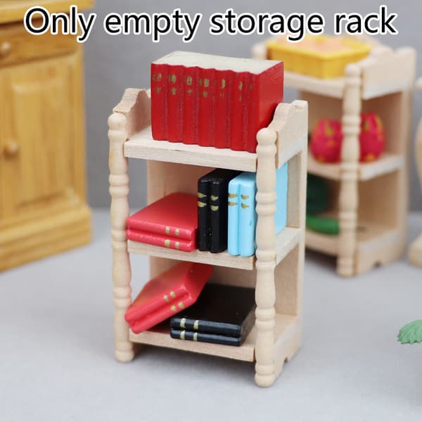 1:12 Dukkehus Miniature Opbevaringsstativ Display Stand Locker Cabi