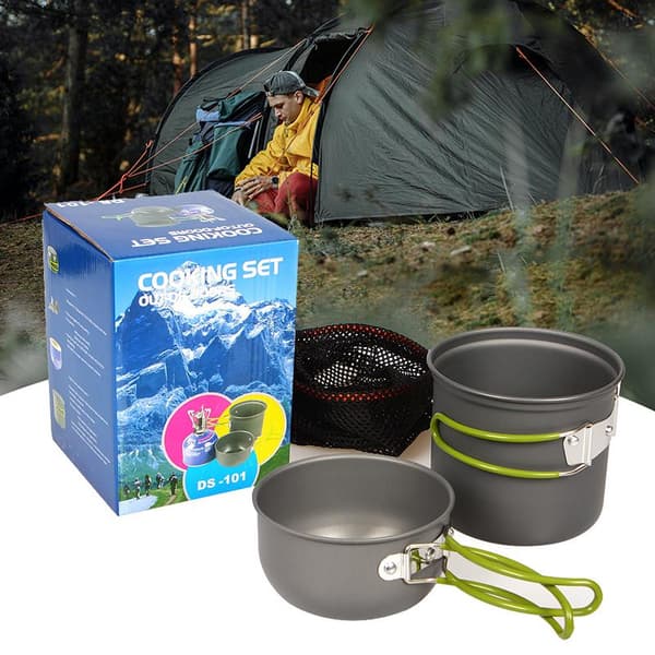 Ultralätt campingkärlset: Campingköksutrustning för vandring Green