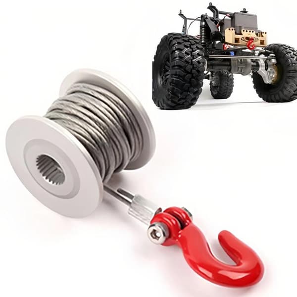 25T Styretøj Servo Stålwire Trailerkrog Til 1/10 RC Cr 1pc