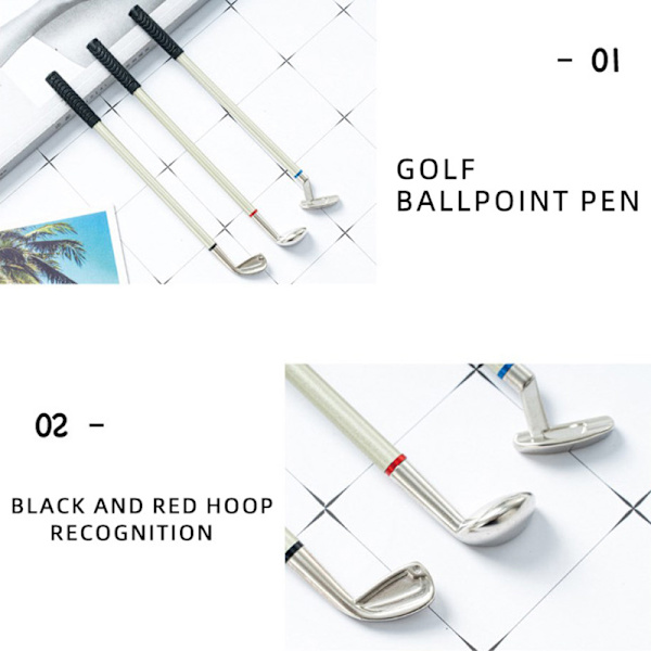 Luxury Golf Gift kuulakärkikynät Set Pöytä Mini Golf Green Met