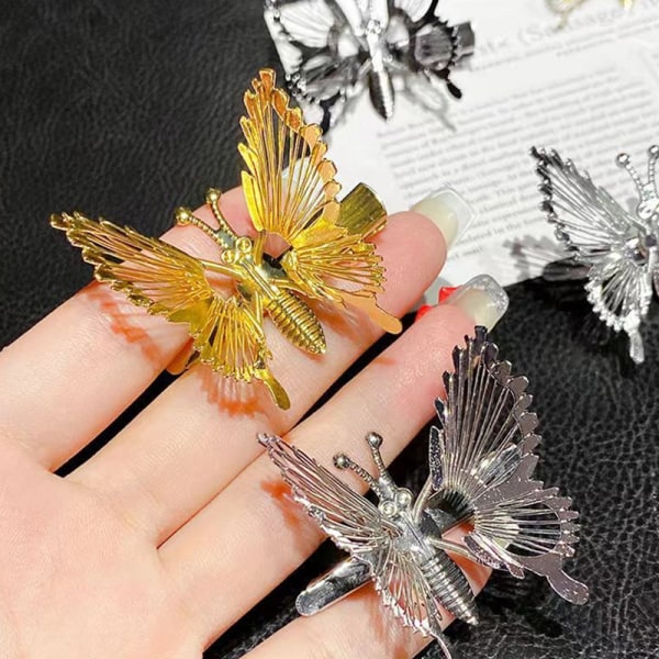 Liikkuva Butterfly Tupsu Hiusneula Tyttö Retro Sweet Fairy Hiusklipsi A4