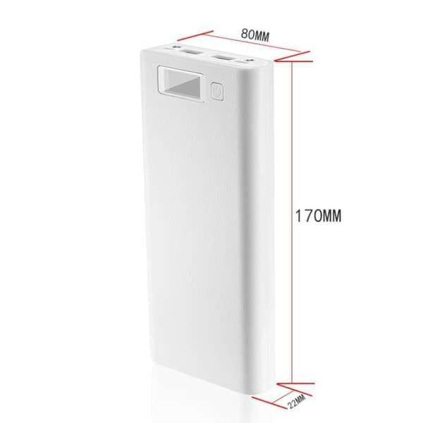 Gør-det-selv Power Bank Etui Sæt Uden Batteri LCD Display Dobbelt USB Ud A5