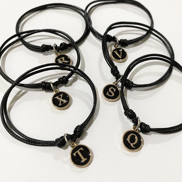 Fashion Simple 26 engelsk bokstav armbånd Håndlaget justerbar W A3