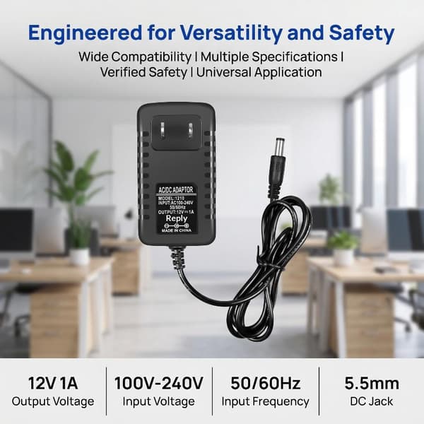 DC 12V 3A Strömadapter AC 100-240V Ingångsströmförsörjning Laddare Universal 12V2A