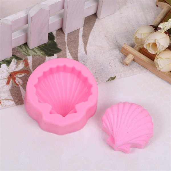 Big Sea Shell Shape 3D Silikon Fondant Form Verktyg Bakform