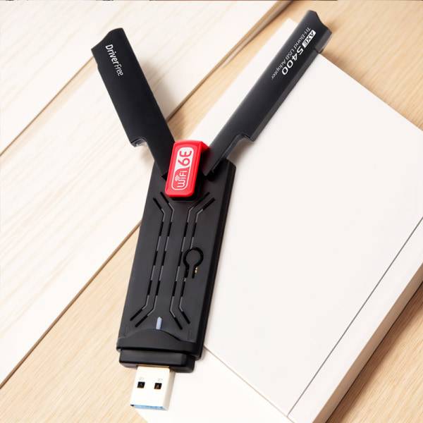AX5400M USB Wifi6E Adapter 2.4G&5G&6GHz USB 3.0 Wifi 6-mottagare Red