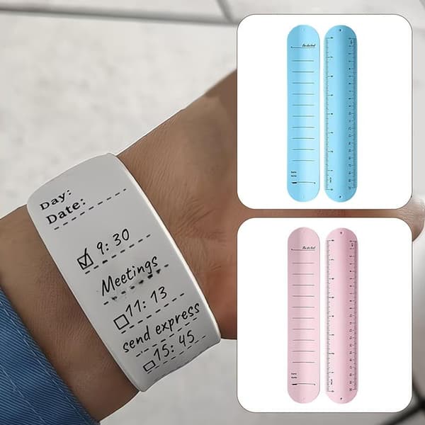Silikone armbånd memo pad armbånd notesbog genanvendelig sletbar B2