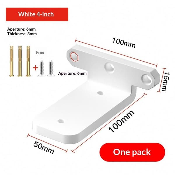 1 set kraftiga hyllkonsoler L-formad skiljeväggsstöd White 100mm