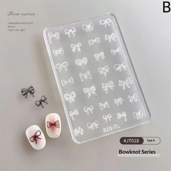 1 st rosett silikon nagelkonstformar 3D rosett silikon nagelformar bil A