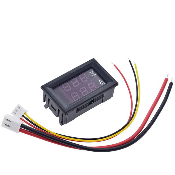 DC 10A Voltmeter Amperemeter LED Mätare Bil Motorcykel Spänning