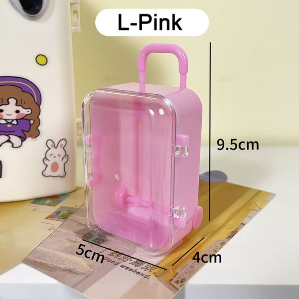 Mini Matkalaukku Style Storage Box Korujen säilytyskotelo Case N L-Pink