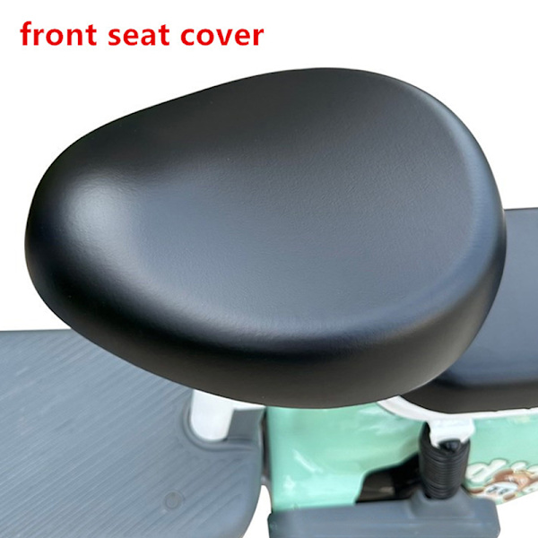 PU El-cykelsædebetræk Batteri Bilcykel Universal Se Black Front seat cover
