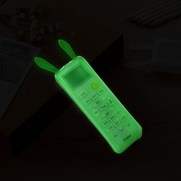 Silikone TV-fjernbetjeningsdæksel Lysende Aircondition Støv Small luminous night rabbit