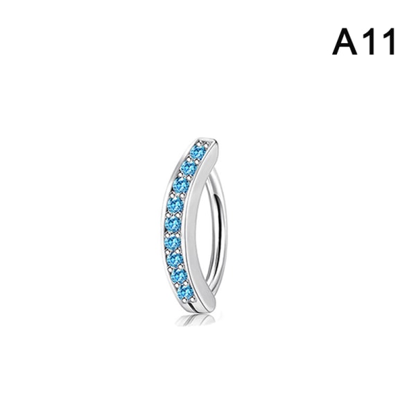Blomst sommerfugl hjerte form navle ring Rhinestones Nave A11