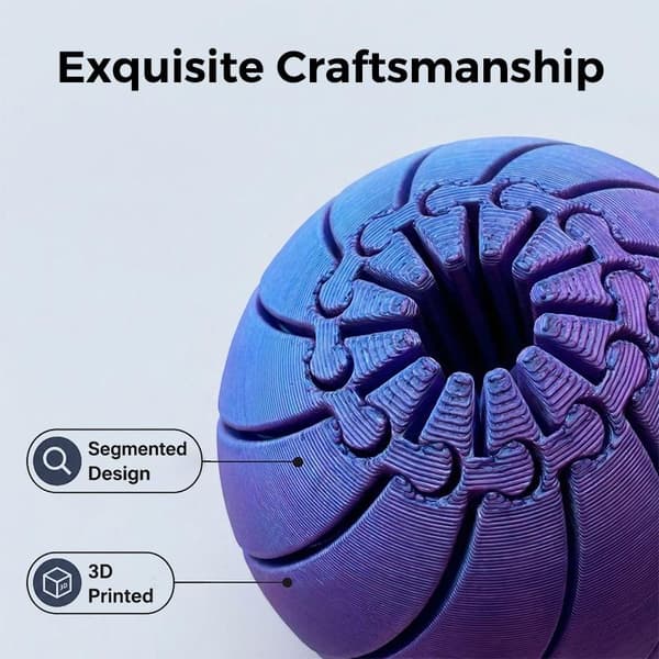 3D-printet deformerbar fodboldpynt roterende drejefingerspids A2