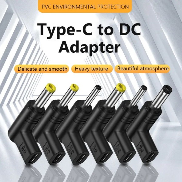 USB C PD Til DC Strømkontakt Universal 5/9/12V Type C Til DC J 5V-4.0x1.7