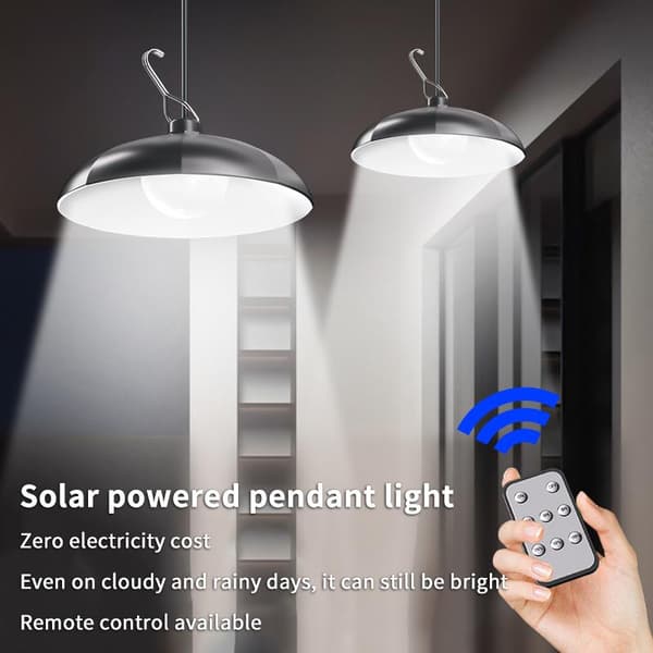 Retrosolcellelampe med to lysfarger, 1 eller 2 pærer, 3 lysmoduser White One light