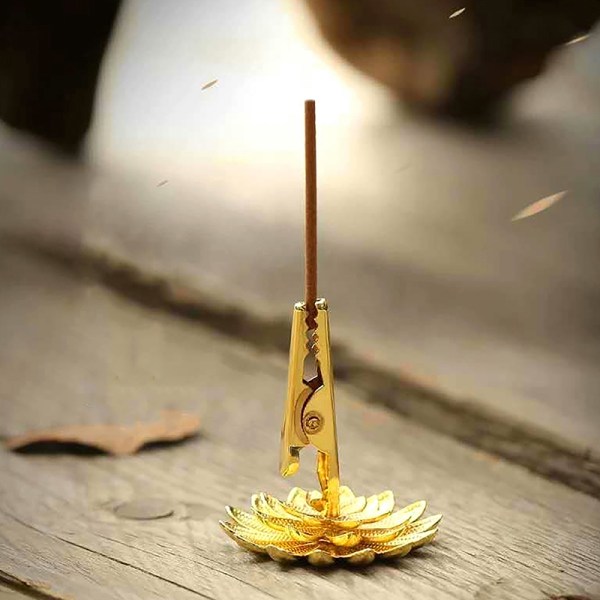 1 kpl Suitsuketikun pidike Lotus Fragrance Clip Censer santelipuu