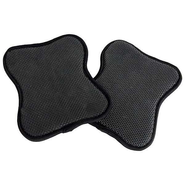 1 Par Gummi Grip Pads För Tyngdlyftning Gym Workout Handskar El black