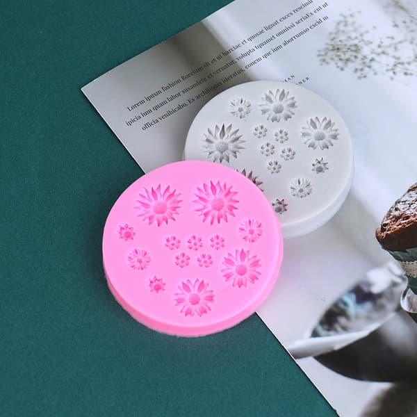Daisy Silikonformer Blomster Silikonkakeform Bryllupskake også Gray
