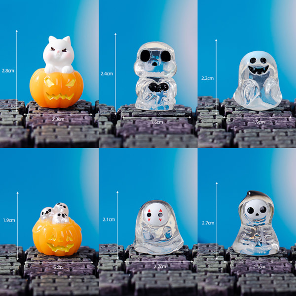Halloween Mini Resin Craft Ornaments Mini Fairy Garden Landskap A4
