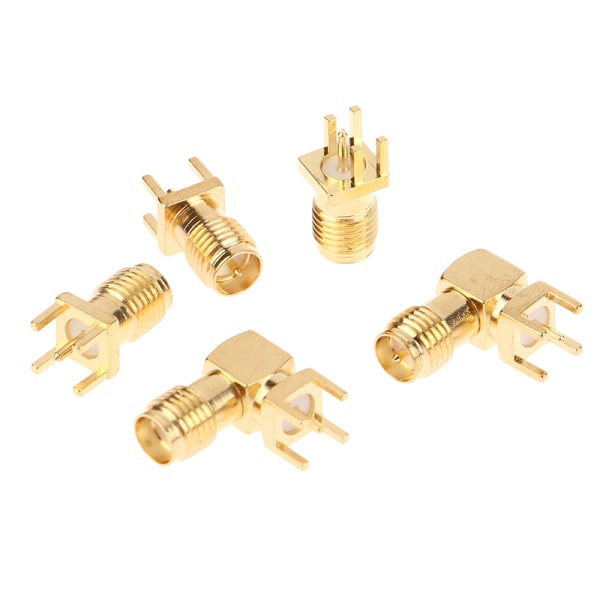 2 STK MA Female Jack Hann Plug Adapter PCB rett vinkelfeste SMA Female BENT90