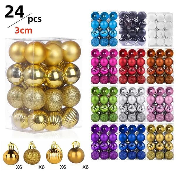24 st 3 cm julkulor set julgranshänge jul A1