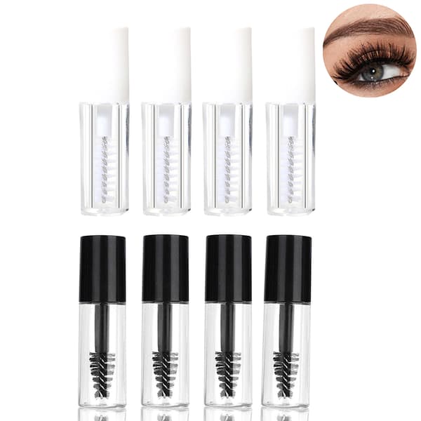 5/10/20 stk tomme mini 1 ml maskara-tuber med øyenvippebørste Black 2