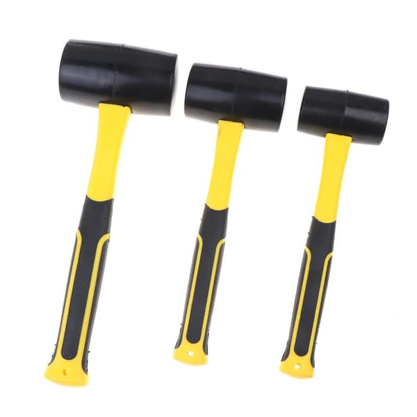 Svart fiberhandtag gummihammare elastisk hammare golvläder A5