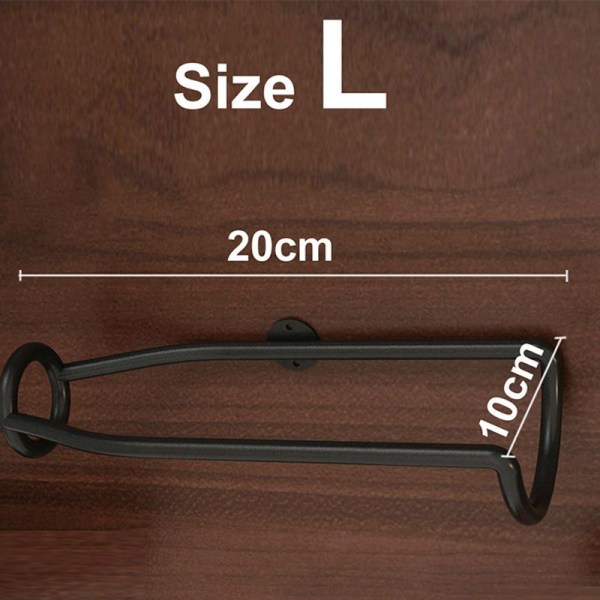 Seinälle asennettava baariviinitelineen pidikkeen tarvikkeet Display Iron Meta Black L
