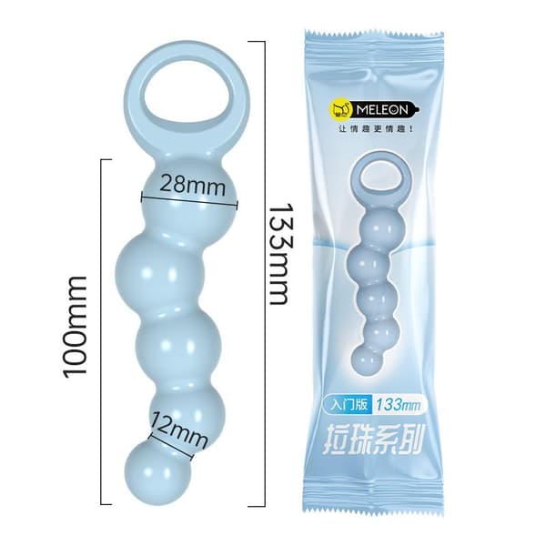 Anal Butt Plug Dildo Träningskit Set Pärlor Prostatamassager T Blue