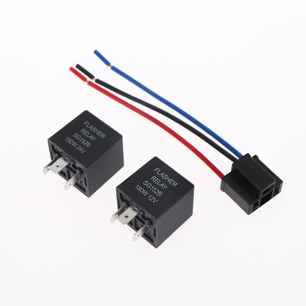 1 sæt bilblinkrelæ til blinklys LED-blinkrelæ 24V without socket