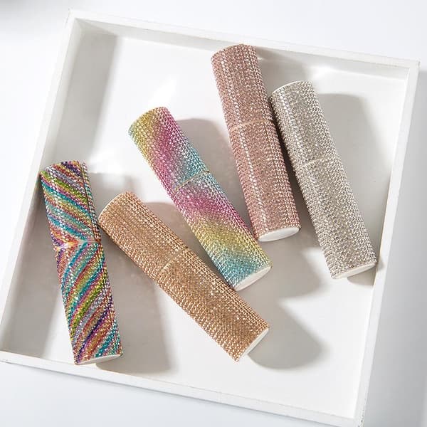 Skinnende Rhinestone 5ml Påfyllbar Parfymeflaske Lekkasjesikker A4