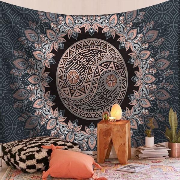 Gobeläng Vägghängande Mandala Hippie Gypsy Överkast Kast Boh 12L