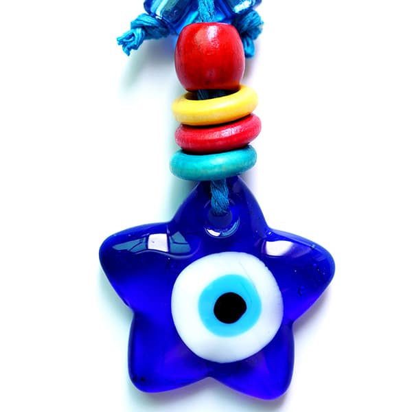 Creative Star Palm Styling Glas Blå Pendant nøglering Taske Char A1