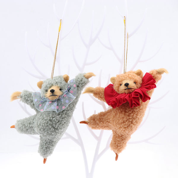Ny tecknad Kawaii Dancing Bear Plysch Dockrum Sänghänge A