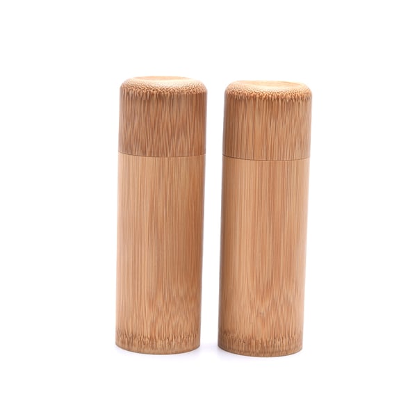 Handgjord bambu teburk Spice Caddy Förvaringsbox Organizer