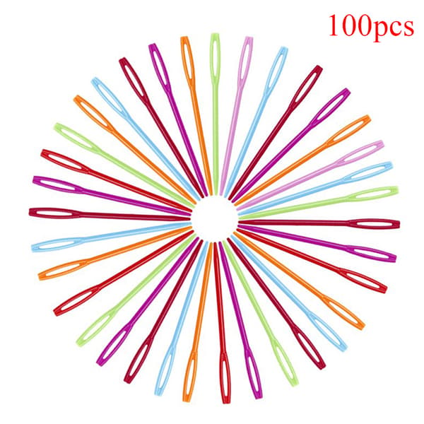 100 stk. 7 cm hæklenåle i plastik. P100