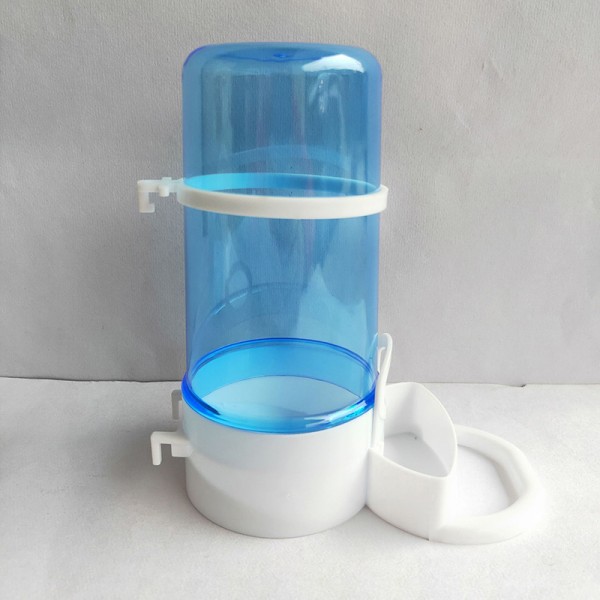 Bird Water Drinker Feeder Waterer with Clip Pet Bird Supplies D Blue