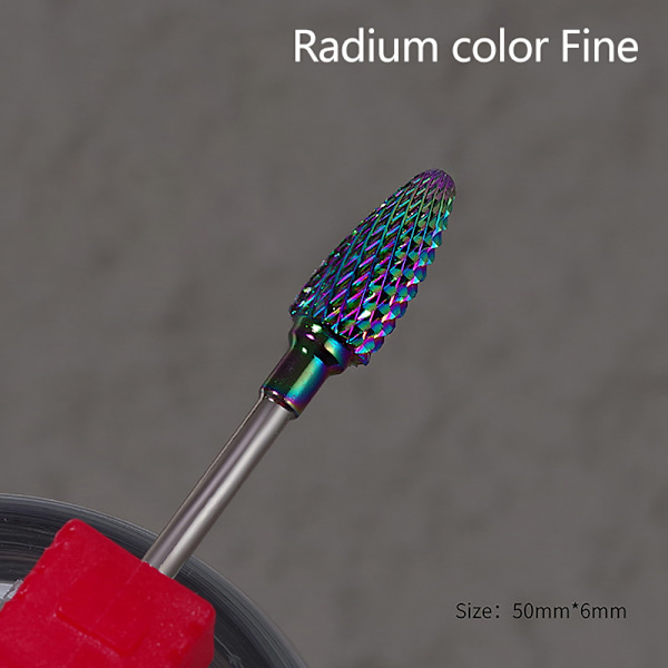 Volframiteräksinen Nail Art Drill Bit Geel pedikyyri poisto Rotary M XF Radium color