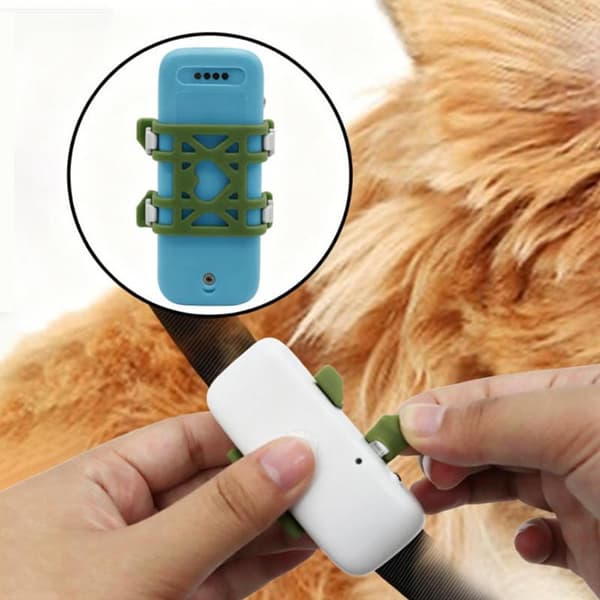 Mini silikone kæledyrs-tracker-clips anti-tab let klip kat hund lo A3
