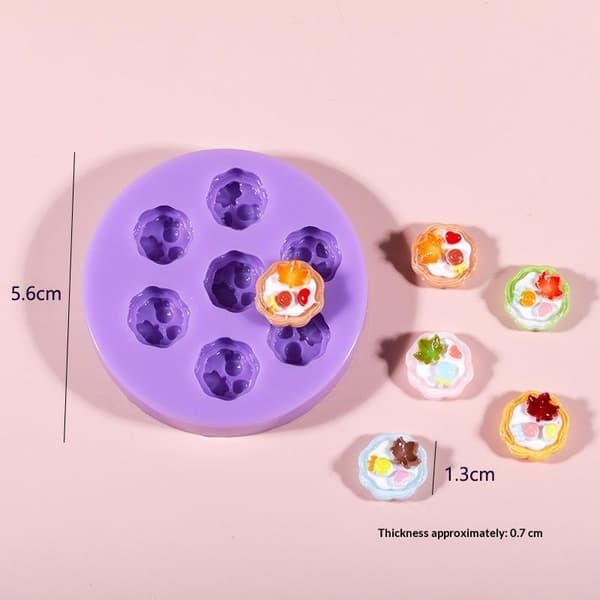Mini silikonform hamburgare ostbröd risformad DI A22