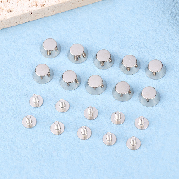 10 set metallväska Nitar för gör-det-själv läderdubbväska Wear Protecti Silver