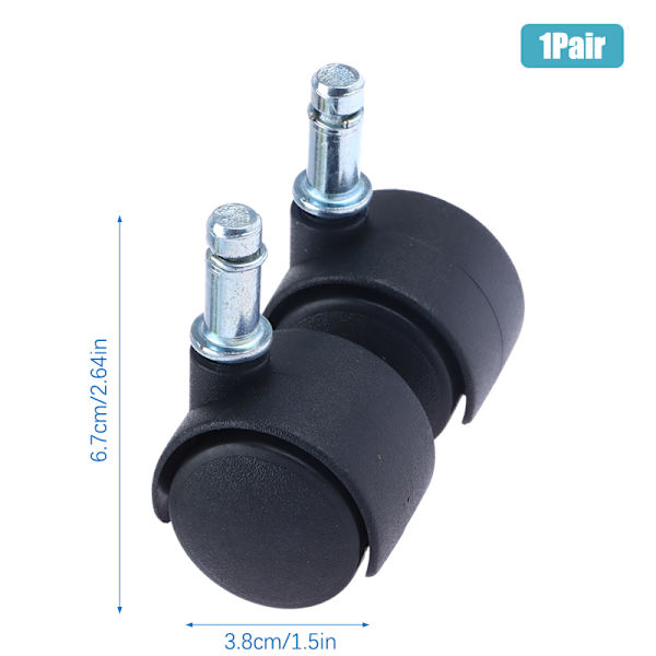 1 par 1,5 tommer universalhjul drejelige hjul rullestol C 1Pair